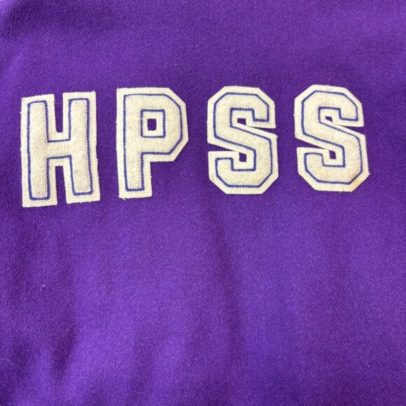 L - Purple + White Huskies HPSS Varsity Jacket - Picture 8 of 8